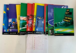 Formula 1 interest, Official programs of the 1997 world championship Including Sao Paulo, Budapest