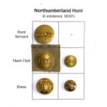 Five hunt buttons: Northumberland Hunt