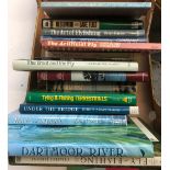 A mixed box of books on salmon and trout fishing, to include John Veniard, 'The Ex', and 'The