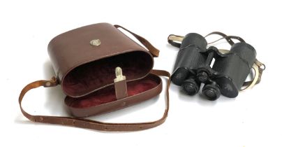 A pair of Karl Zeiss Jena dekarem 10x50 binoculars with leather case