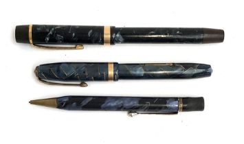 Conway Stewart 84 with 14ct nib; and a Onoto The Pen, De La Rue & Co Ltd, London, with a 14ct; and a