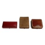 Three antique jewellery boxes to include an Asprey cufflink box