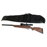A Stoeger X20 S2 .22 break action air rifle with Stoeger Airguns 3-9x40 AO sight, and Nighthark