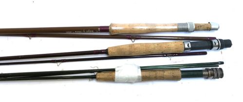 The Farlight by Farlow Sharpe 9'3" #8 two piece glass fibre fly rod; a Scientific Angler's 9' #6 two