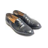 A pair of Edward Green black leather loafers size 9 1/2 D