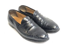 A pair of Edward Green black leather loafers size 9 1/2 D