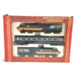A Hornby OO gauge High Speed Train pack comprising power car, dummy car and Mk III coach, R332,