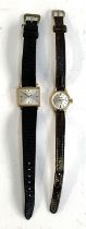 Two ladies watches with leather straps comprising a Sekonda 17 jewels and a Tissot