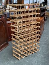 A 66 bottle wine rack, 120cmW