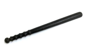 A late 19th/early 20th century ebony truncheon, 47cmL