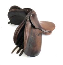 An Ideal GP 14.5" leather child's saddle