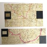 Two double sided maps of the North Cotswold Hunt country and Croome Hunt country, by Sifton, Praed &
