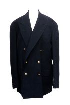 An Anderson & Jacket navy wool double breasted blazer, with brass buttons, double vents to rear,