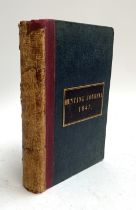 HUNTING DIARY: a very interesting original MS diary for 1847 of the Charborough Hunt written by the