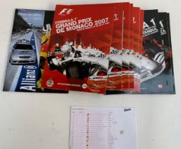 Formula 1 interest, Official programs of the 2007 world championship Including 8 Monaco, Istanbul