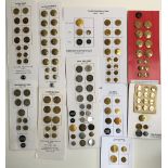 A collection of hunt buttons: South Oxfordshire Hunt; West Kent Hunt; East Kent; Cowdray Hunt;