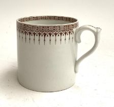 An antique Royal Doulton Midland Railway Severn Border Steamboat mug with brown design 1891-1902 (