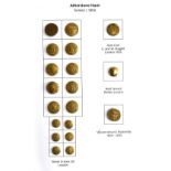 A collection of hunt buttons: Atherston Hunt, formed 1804