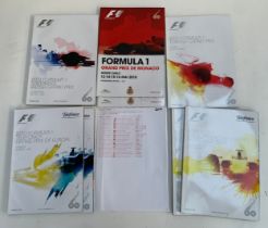 Formula 1 interest, Official programs of the 2010 world championship Including Monaco, Silverstone