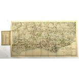 A hunt map, 'Hunting and Tourist's Map of Sussex' by John Beal & Sons, linen backed, 49x90cm