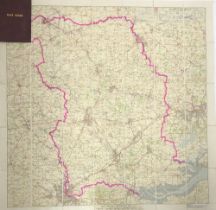 A linen backed hunt map of the East Essex hunt country, mounted by Stanfords, Long Acre London, with