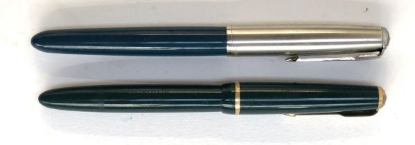 Two Parker fountain pens; one a Parker Victory with 14ct gold nib (2)