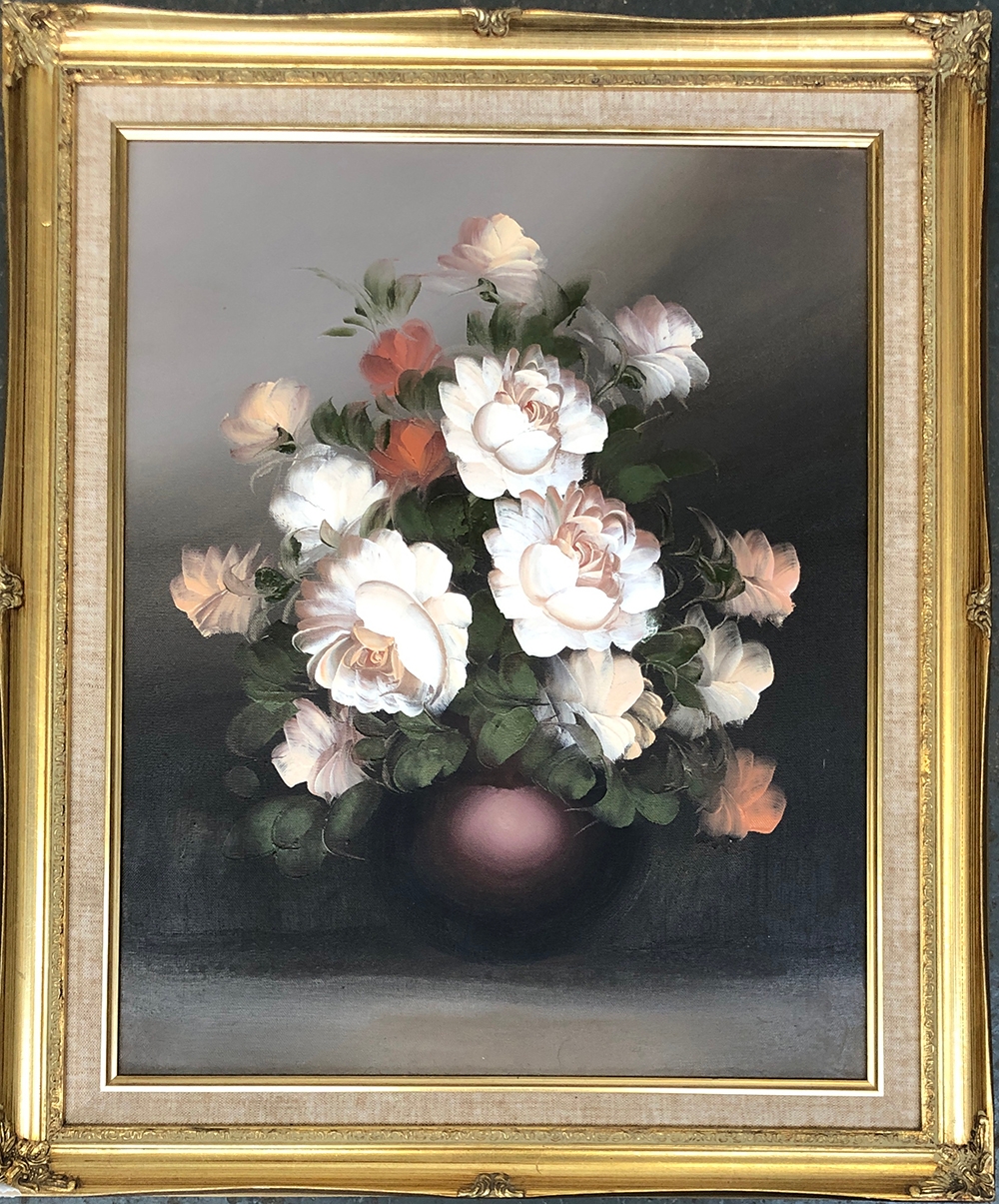 Still life of roses, oil on canvas, 49x39cm