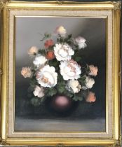 Still life of roses, oil on canvas, 49x39cm