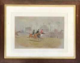 William Verner Longe (1857-1924), 'The Hunt Race', watercolour, signed, 28x43cm