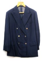 An Anderson & Sheppard navy double breasted blazer, c.1980, with gilt buttons, approx. 42" chest