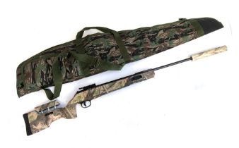 A Milbro Targetmaster Camo .177, with detachable silencer and AngloArms Smokeybranch fleece lined