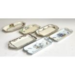 Six sandwich plates to include a pair, some by Meakin