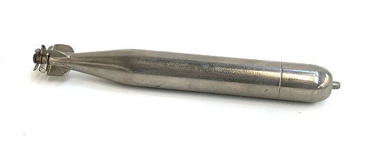 A pewter model of a torpedo presented to W.S Forrest for long service at Admiralty Underwater