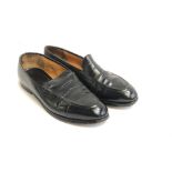 A pair of Edward Green black leather loafers size 9 1/2 E