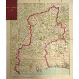 A linen backed hunt map of the Crawley & Horsham Hunt country, by Edward Stanford, Geographer to His