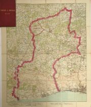 A linen backed hunt map of the Crawley & Horsham Hunt country, by Edward Stanford, Geographer to His