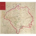 A linen backed hunt map of the Quorn Hunt country, by Edward Stanford, Geographer to His Majesty,