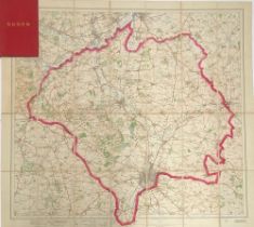 A linen backed hunt map of the Quorn Hunt country, by Edward Stanford, Geographer to His Majesty,