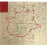 A linen backed hunt map of the Grafton Hunt country, by Edward Stanford, Geographer to His