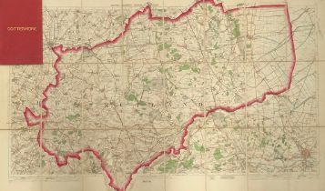 A linen backed hunt map of the Cottesmore Hunt country, by Edward Stanford, Geographer to His