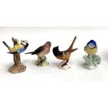 A Beswick Chaffinch design 991 & three other ceramic birds