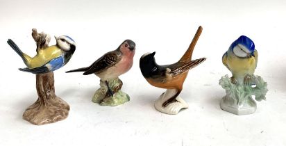 A Beswick Chaffinch design 991 & three other ceramic birds