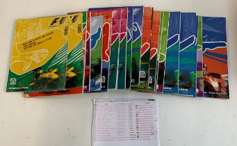 Formula 1 interest, Official programs of the 1998 world championship Including Speilberg, monza