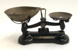 A set of Libra kitchen scales with weights