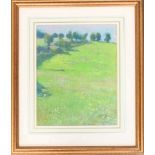 J R Stride, a pastoral scene, pastel on paper, 39x31cm