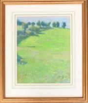 J R Stride, a pastoral scene, pastel on paper, 39x31cm