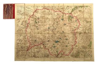 An early 20th century linen backed map of the Blackmore Vale hunt, published by Edward Stanford,