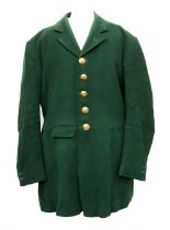 A Heythrop Hunt coat belonging to Capt. R. E. Wallace MFH April 1973, made by Frank Hall, Market