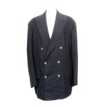 An Anderson & Sheppard navy light wool double breasted blazer c.1996, with brass buttons, approx.