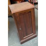 A mahogany pot cupboard, 39x34x76cm; together with a small corner cupboard, 68cmW